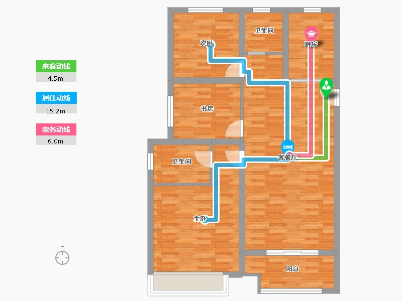 江苏省-徐州市-万锦城-89.36-户型库-动静线