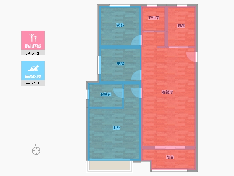 江苏省-徐州市-万锦城-89.36-户型库-动静分区