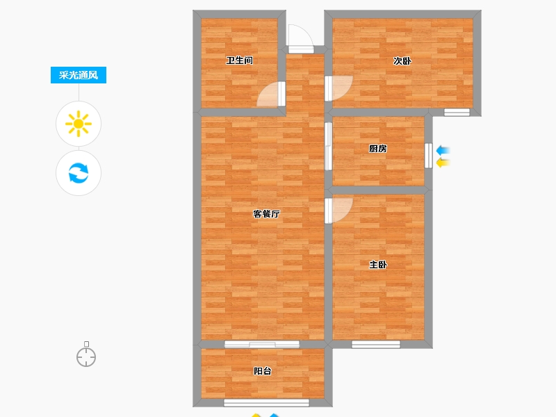 青海省-西宁市-和泰居-78.00-户型库-采光通风