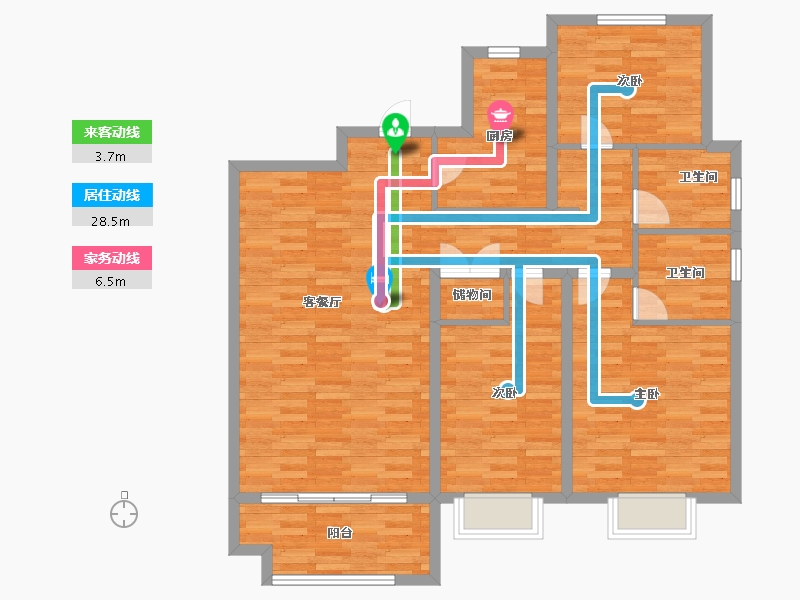 山东省-日照市-浮来春公馆-107.09-户型库-动静线