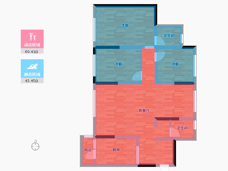 四川省-宜宾市-僰城首席-91.81-户型库-动静分区