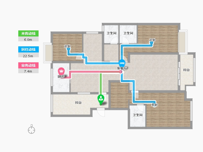 河北省-廊坊市-荣盛华府-145.00-户型库-动静线