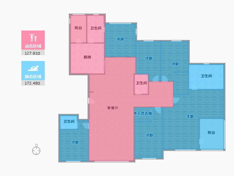 黑龙江省-哈尔滨市-辰能溪树庭院-280.87-户型库-动静分区