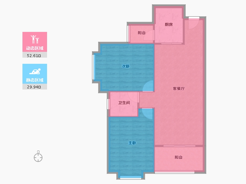 广东省-广州市-顺欣花园-75.48-户型库-动静分区