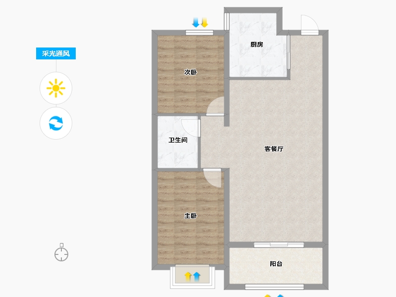 山西省-临汾市-圣尧新城-77.03-户型库-采光通风