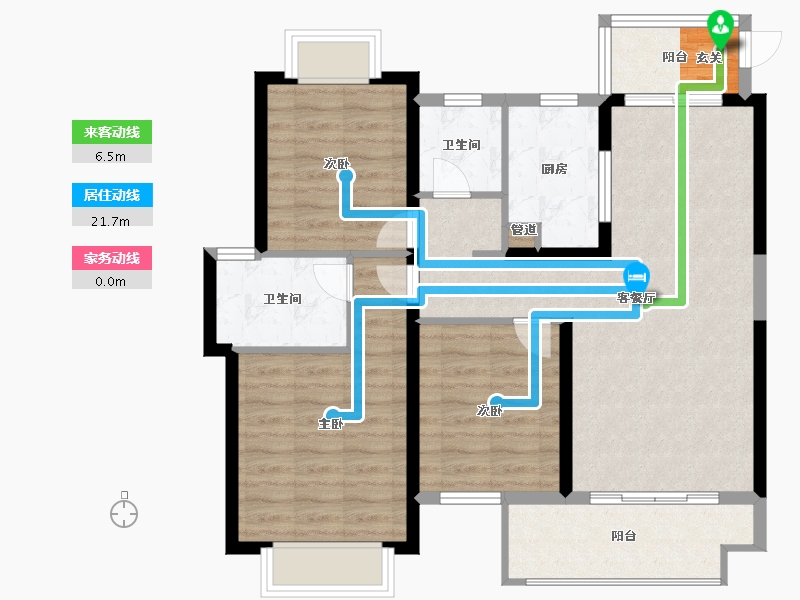 江西省-南昌市-万科玖里-88.00-户型库-动静线