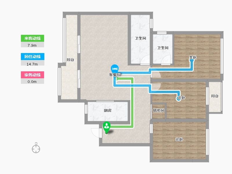 河南省-郑州市-思念果岭国际社区-112.72-户型库-动静线