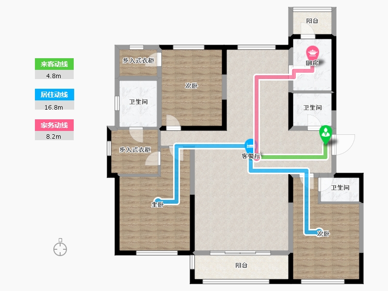 内蒙古自治区-呼伦贝尔市-盛源・金水岸-148.70-户型库-动静线