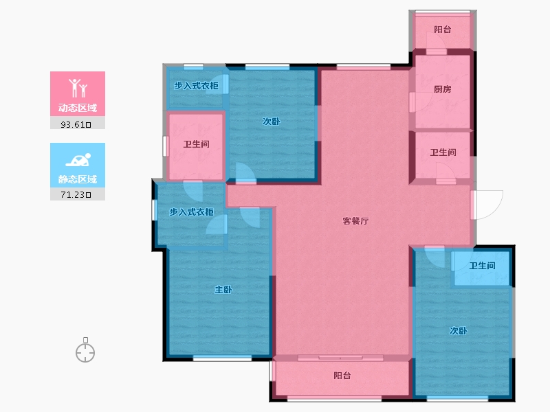 内蒙古自治区-呼伦贝尔市-盛源・金水岸-148.70-户型库-动静分区