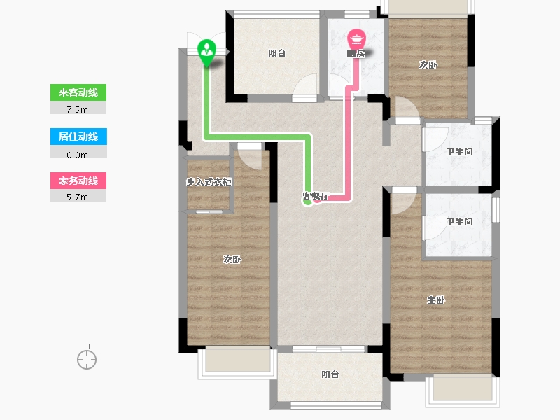 江西省-景德镇市-长虹银湖新都-99.50-户型库-动静线