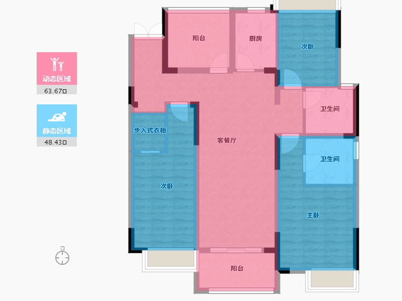 江西省-景德镇市-长虹银湖新都-99.50-户型库-动静分区