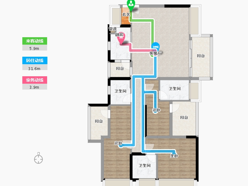 广东省-深圳市-天健天骄南苑-120.24-户型库-动静线