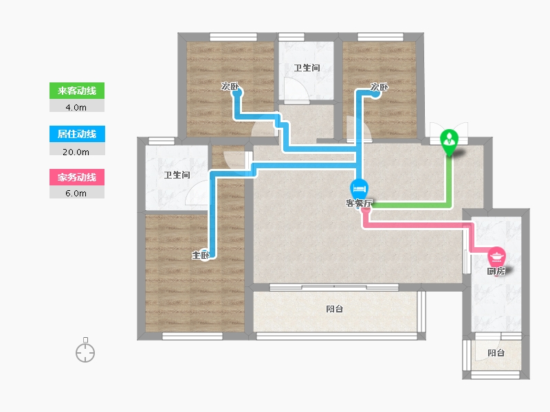 四川省-南充市-南充金科·集美嘉悦-82.06-户型库-动静线