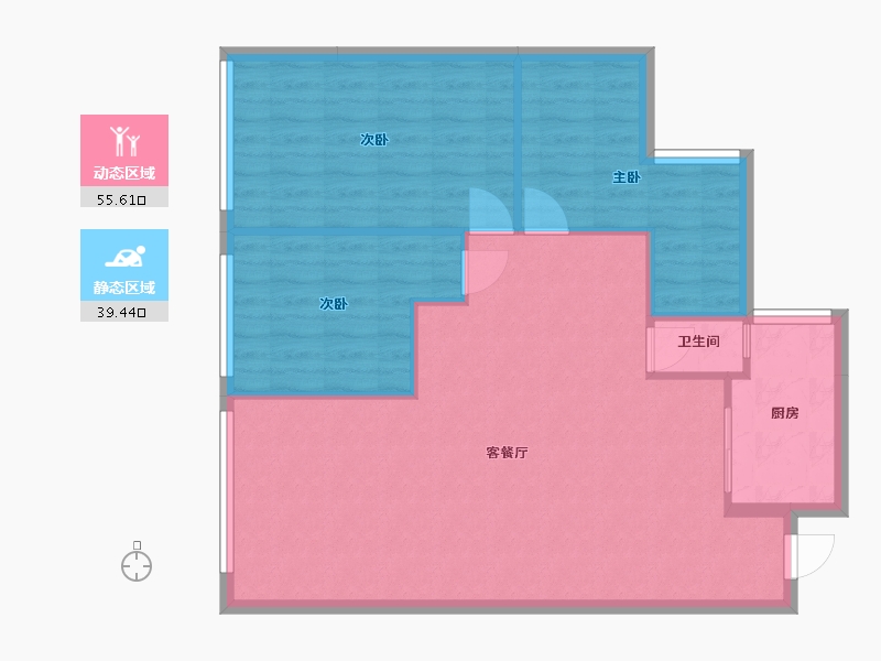 四川省-内江市-翡翠华庭-87.50-户型库-动静分区