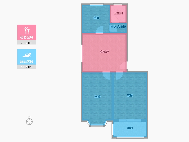 河北省-石家庄市-银龙南区-68.82-户型库-动静分区