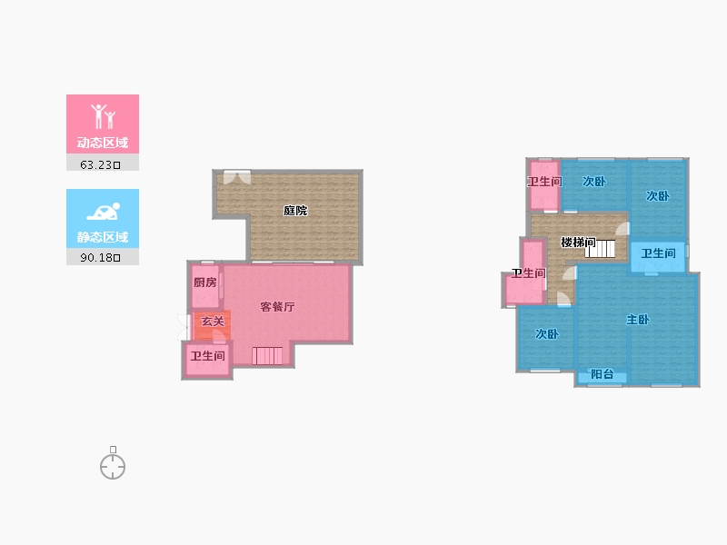 四川省-成都市-龙湖悠山郡千山新屿-190.69-户型库-动静分区