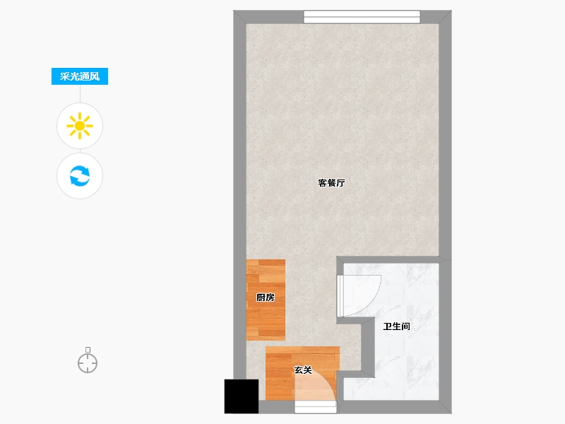 四川省-成都市-朗诗上林熙华府SOHO-25.60-户型库-采光通风