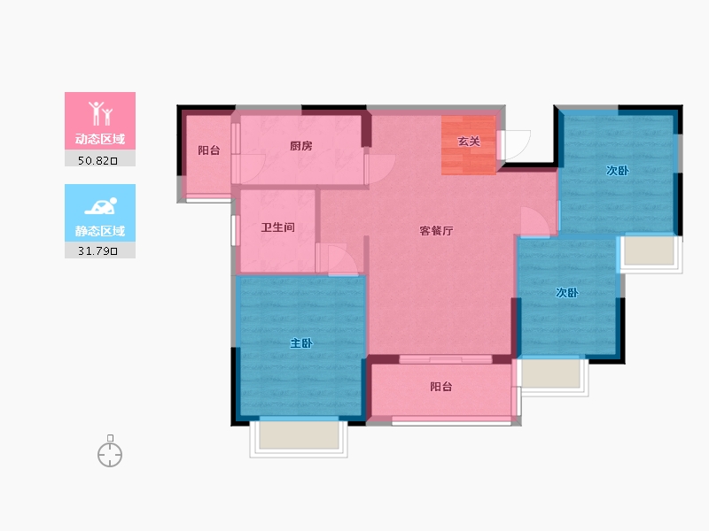 四川省-成都市-恒大牧云天峰-74.19-户型库-动静分区