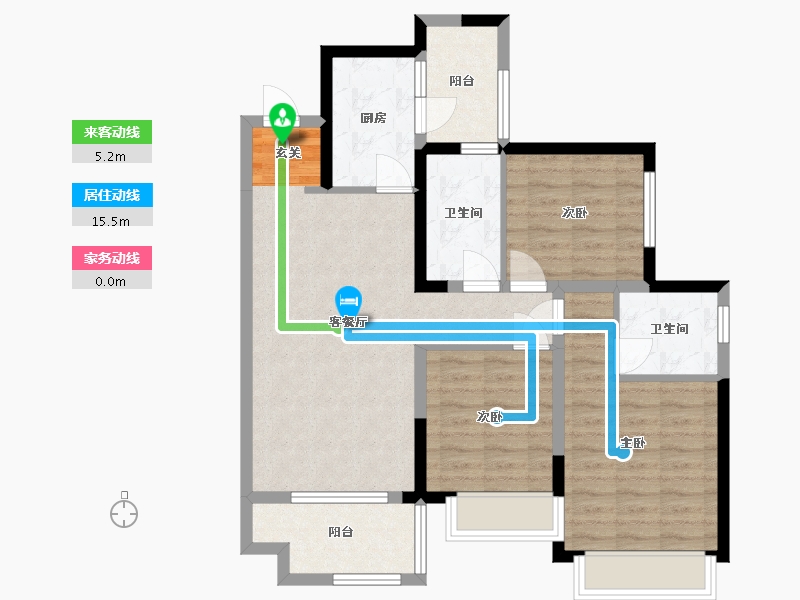 四川省-成都市-华润置地理想之城-84.59-户型库-动静线