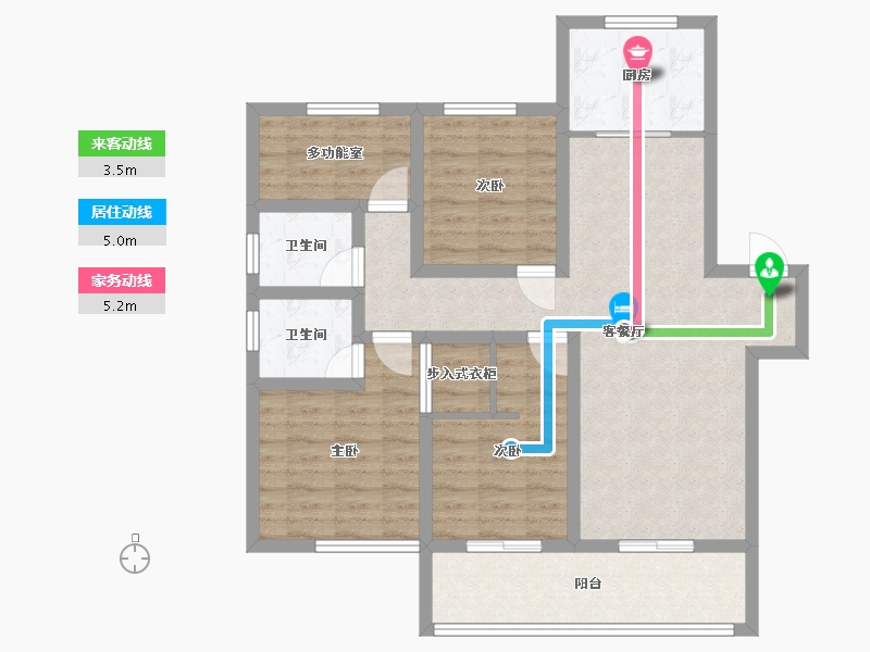 江苏省-苏州市-海玥名都-89.05-户型库-动静线