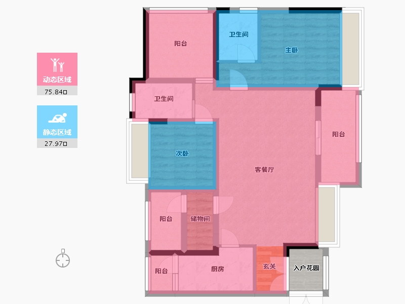 四川省-成都市-华熙LIVE528-94.53-户型库-动静分区