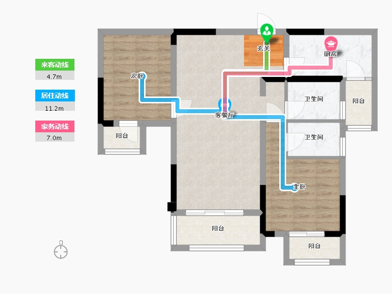 四川省-成都市-成金金语湾-76.65-户型库-动静线