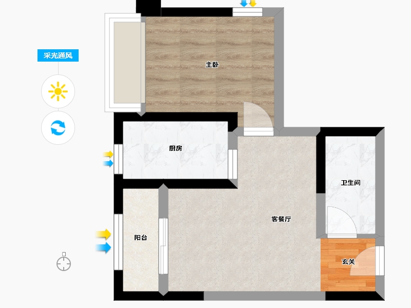 四川省-成都市-炎华置信花千集中心-37.04-户型库-采光通风