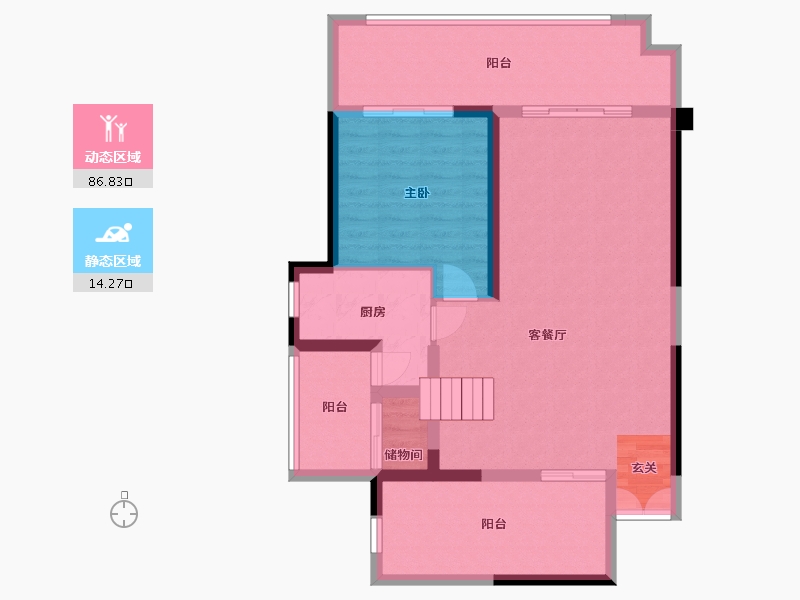 四川省-宜宾市-邦泰天玺-91.48-户型库-动静分区