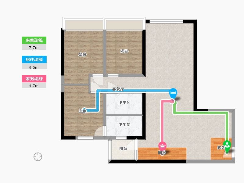 四川省-成都市-华府金沙名城-97.68-户型库-动静线