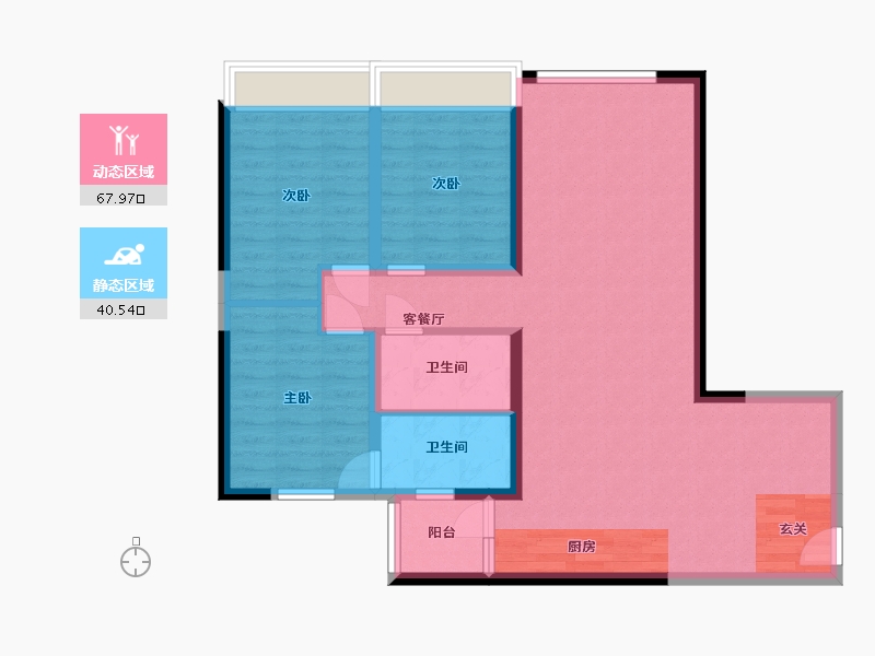 四川省-成都市-华府金沙名城-97.68-户型库-动静分区