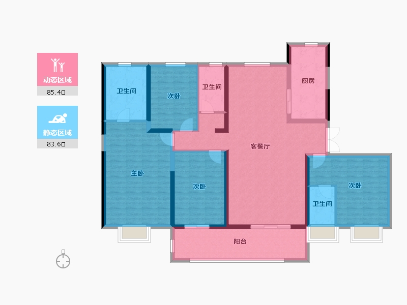 江苏省-连云港市-灌南碧桂园-153.01-户型库-动静分区