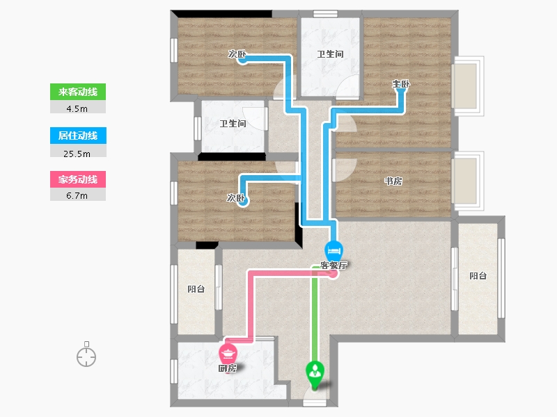 广东省-江门市-东方华城-105.55-户型库-动静线