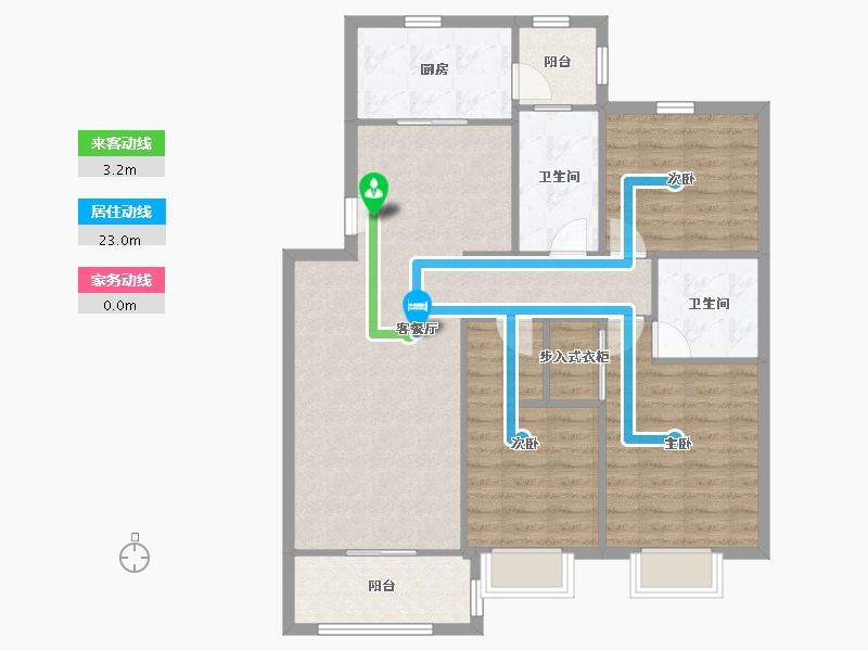 陕西省-西安市-紫薇田园都市-98.56-户型库-动静线