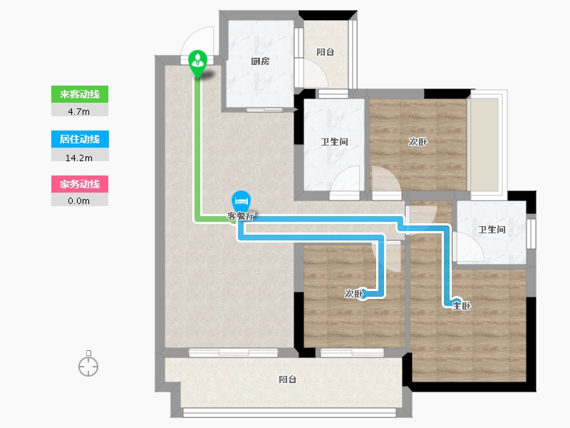 四川省-遂宁市-圣平澜岸-76.50-户型库-动静线