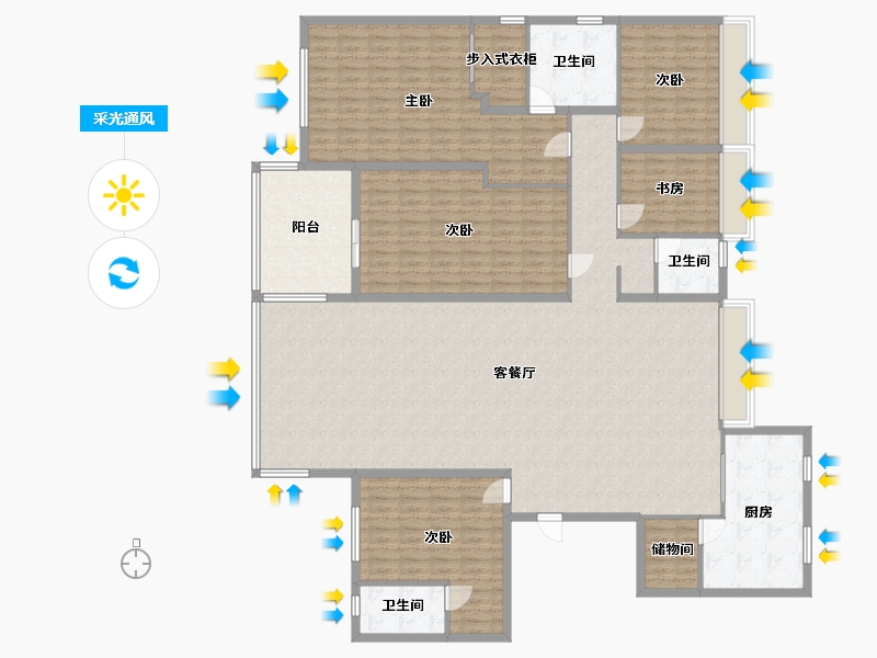 安徽省-宣城市-碧桂园-229.91-户型库-采光通风