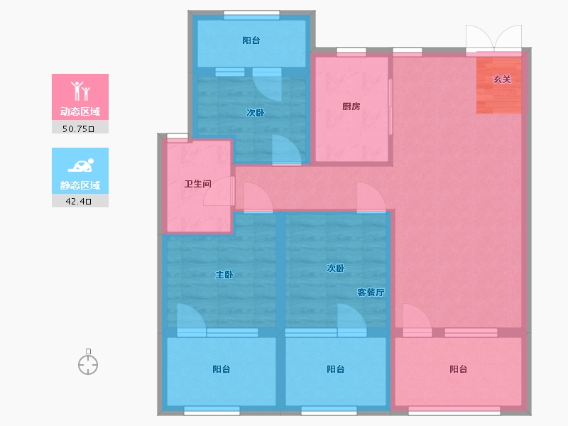 黑龙江省-哈尔滨市-凯利汽车欢乐广场-82.01-户型库-动静分区