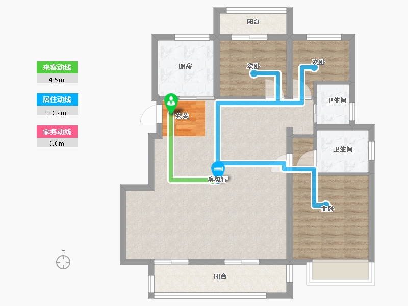 浙江省-宁波市-石榴十里春风-87.00-户型库-动静线