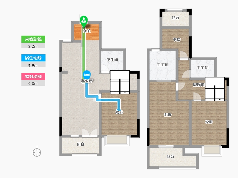 浙江省-宁波市-吾悦首府-144.04-户型库-动静线