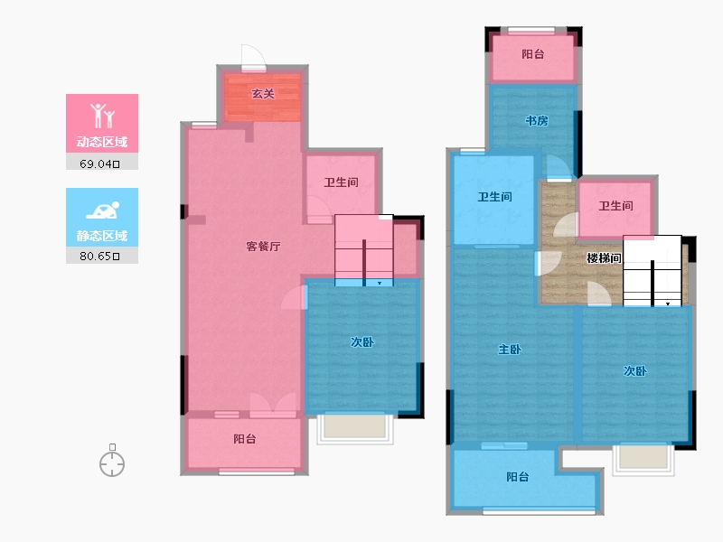 浙江省-宁波市-吾悦首府-144.04-户型库-动静分区