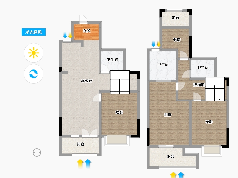 浙江省-宁波市-吾悦首府-144.04-户型库-采光通风