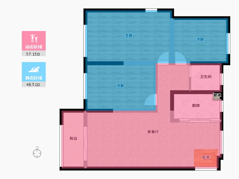 浙江省-温州市-宏地东瓯壹号-95.01-户型库-动静分区