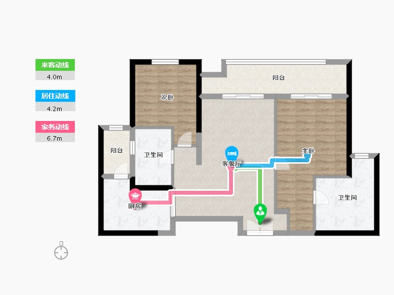 重庆-重庆市-金融街融景城-90.00-户型库-动静线