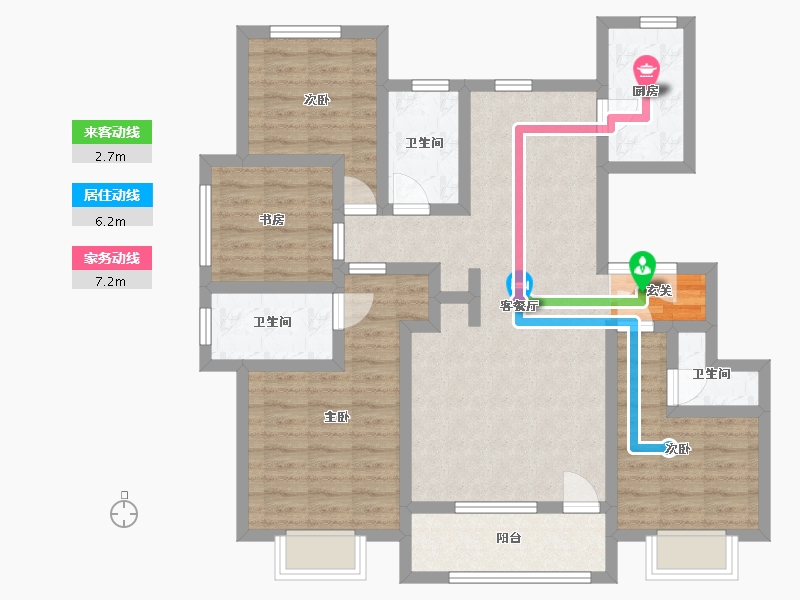 河北省-石家庄市-润江翡丽公馆-96.41-户型库-动静线