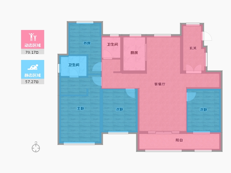 河南省-郑州市-云溪苑-114.19-户型库-动静分区