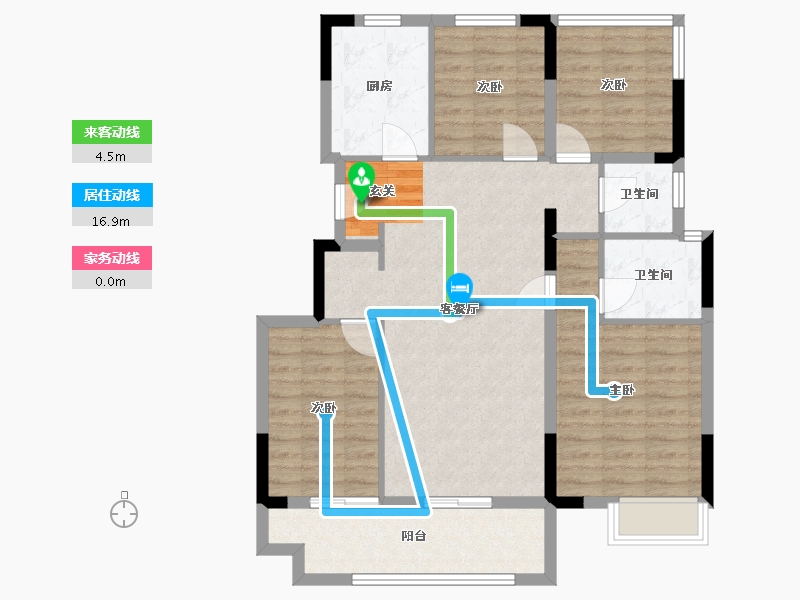 安徽省-合肥市-时代领�o-96.06-户型库-动静线