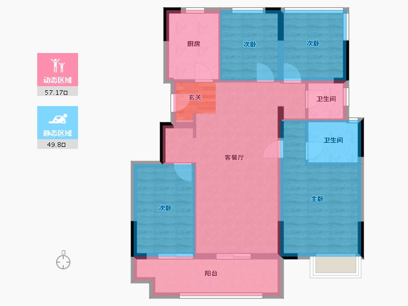 安徽省-合肥市-时代领�o-96.06-户型库-动静分区