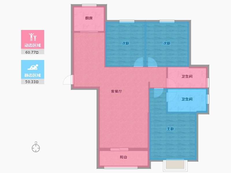 安徽省-滁州市-亿升观天下-101.07-户型库-动静分区