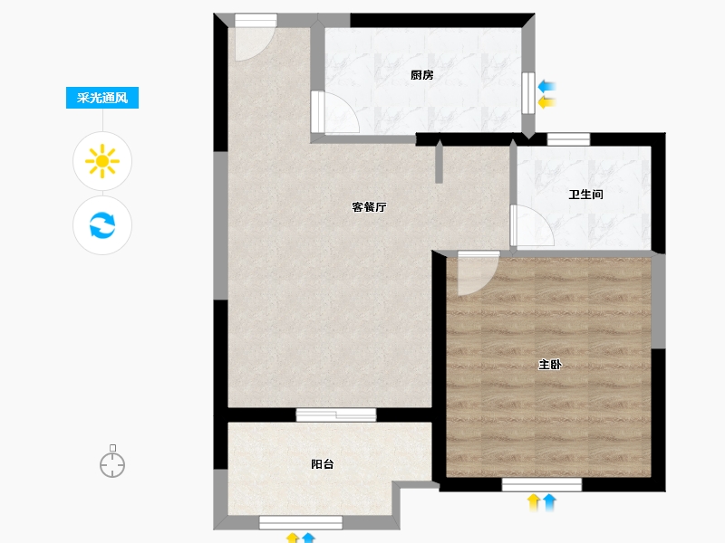 上海-上海市-聚秀佳苑-57.00-户型库-采光通风