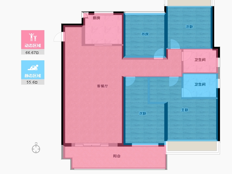 安徽省-亳州市-石榴北京院子-109.95-户型库-动静分区