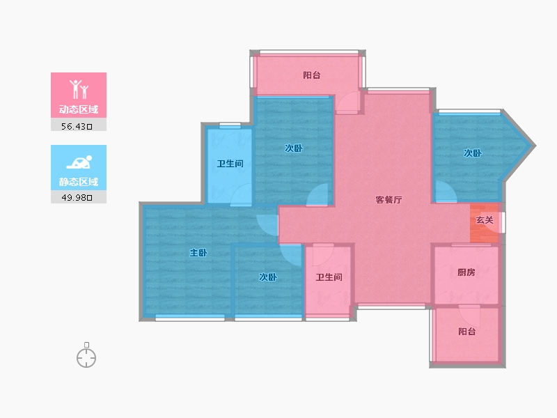 广东省-深圳市-京基・御景印象-96.58-户型库-动静分区